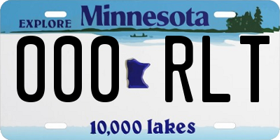 MN license plate 000RLT