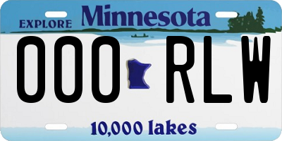 MN license plate 000RLW