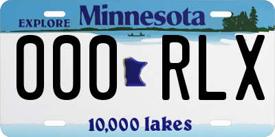 MN license plate 000RLX