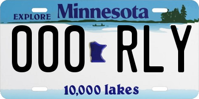 MN license plate 000RLY