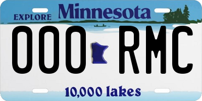 MN license plate 000RMC