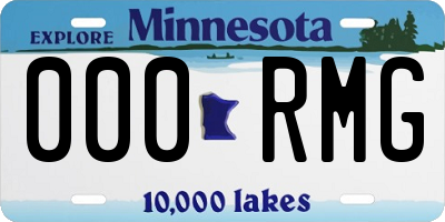 MN license plate 000RMG