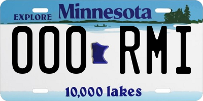 MN license plate 000RMI