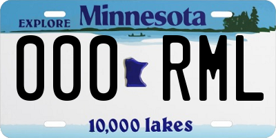 MN license plate 000RML