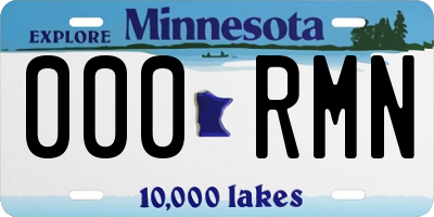 MN license plate 000RMN
