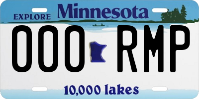 MN license plate 000RMP