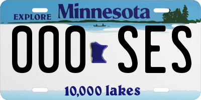 MN license plate 000SES