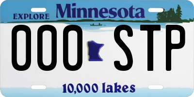 MN license plate 000STP