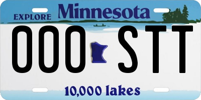 MN license plate 000STT