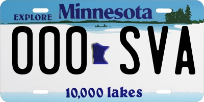 MN license plate 000SVA