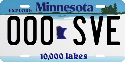 MN license plate 000SVE