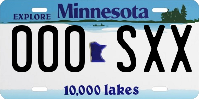 MN license plate 000SXX