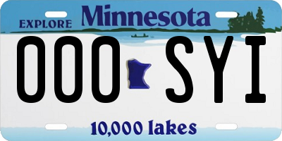 MN license plate 000SYI