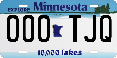 MN license plate 000TJQ