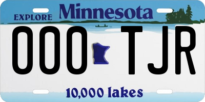 MN license plate 000TJR