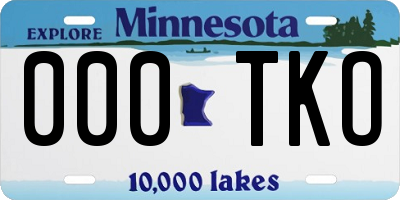MN license plate 000TKO