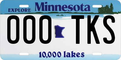 MN license plate 000TKS
