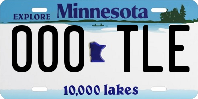 MN license plate 000TLE