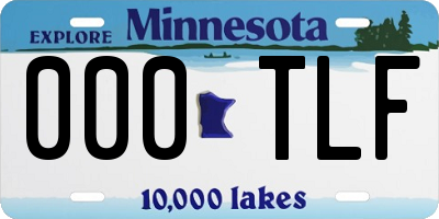 MN license plate 000TLF