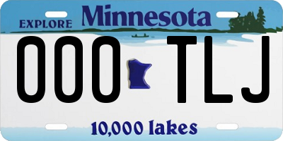 MN license plate 000TLJ