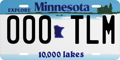 MN license plate 000TLM