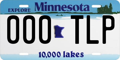 MN license plate 000TLP