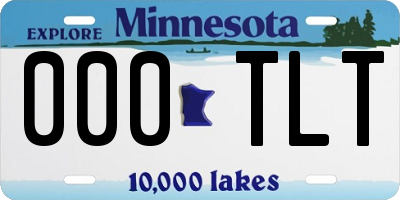 MN license plate 000TLT