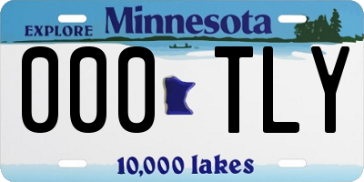 MN license plate 000TLY