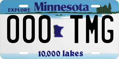 MN license plate 000TMG