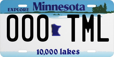 MN license plate 000TML