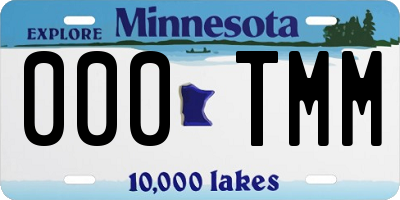 MN license plate 000TMM