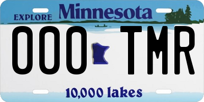 MN license plate 000TMR