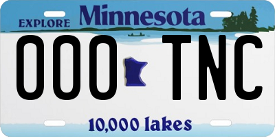 MN license plate 000TNC