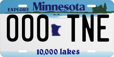MN license plate 000TNE