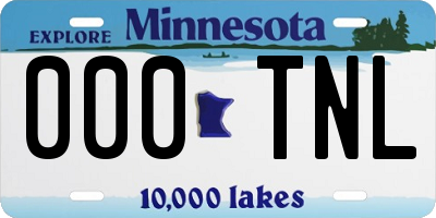 MN license plate 000TNL