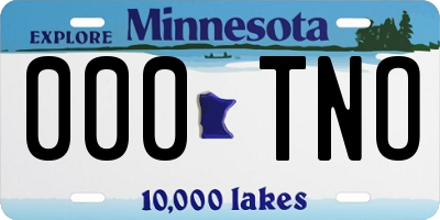 MN license plate 000TNO