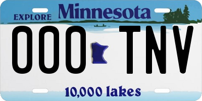 MN license plate 000TNV