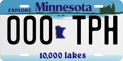 MN license plate 000TPH