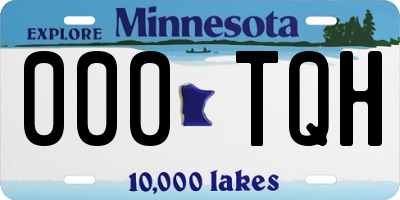 MN license plate 000TQH