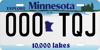 MN license plate 000TQJ