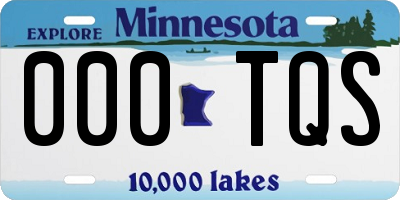 MN license plate 000TQS