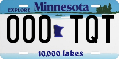 MN license plate 000TQT