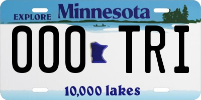 MN license plate 000TRI