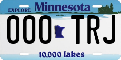 MN license plate 000TRJ