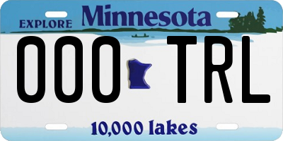MN license plate 000TRL