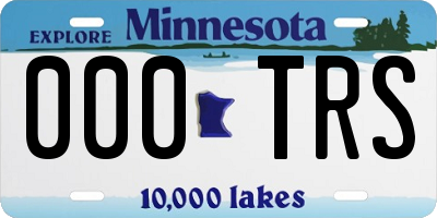 MN license plate 000TRS