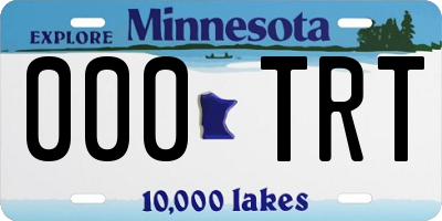 MN license plate 000TRT