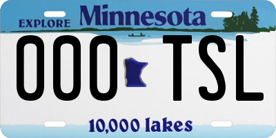 MN license plate 000TSL