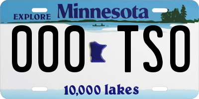 MN license plate 000TSO