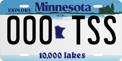 MN license plate 000TSS